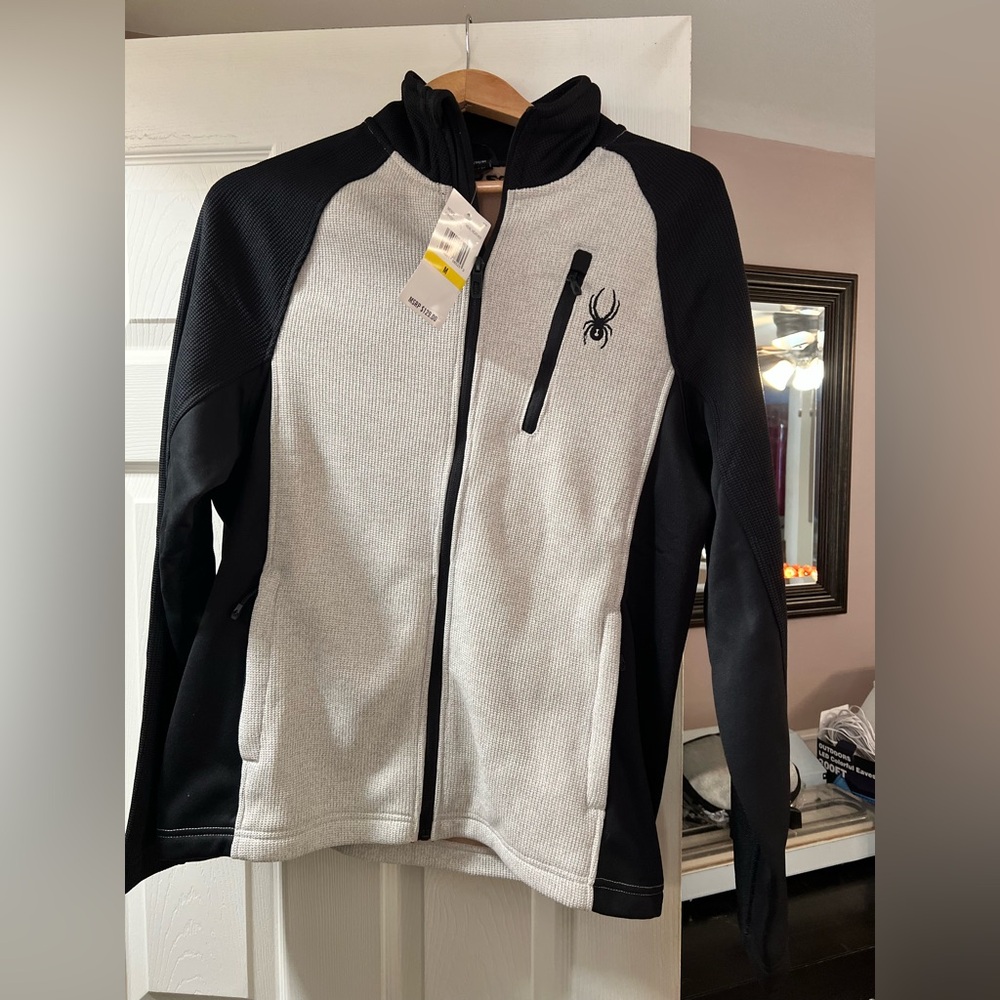 Spyder Men's Performance Jacket in Oatmeal and Black